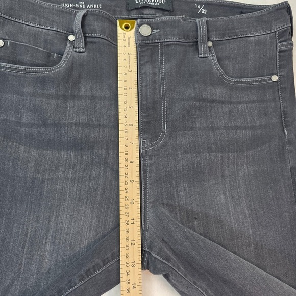Liverpool Los Angeles The High-Rise Ankle Skinny Jeans 14/32 Dark Wash Stretch - Picture 9 of 16